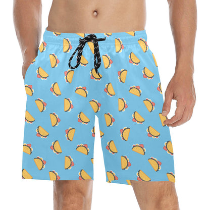 Taco Print Design LKS301 Men's Swim Trunks Beach Shorts