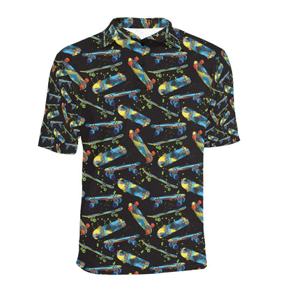 Skateboard Print Design LKS305 Men Polo Shirt