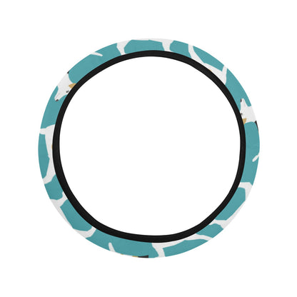 Russell Terriers Print Design LKS301 Steering Wheel Cover with Elastic Edge
