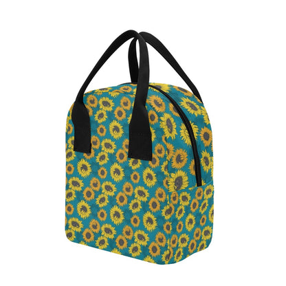 Sunflower Print Design LKS301 Insulated Lunch Bag