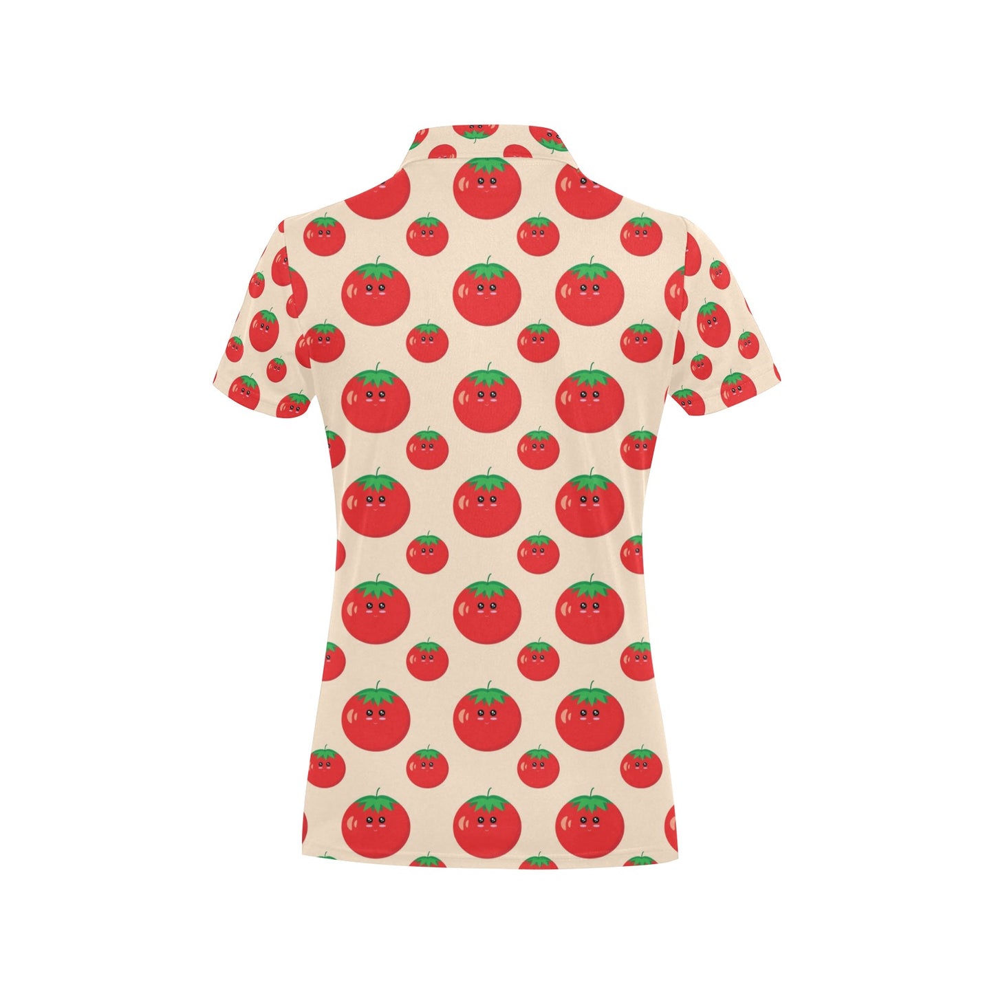 Tomato Print Design LKS308 Women's Polo Shirt