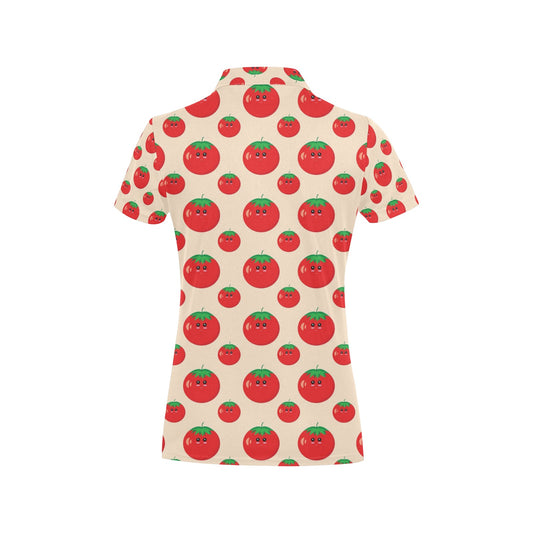 Tomato Print Design LKS308 Women's Polo Shirt