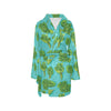 Spinach Print Design LKS301 Women's Fleece Robe