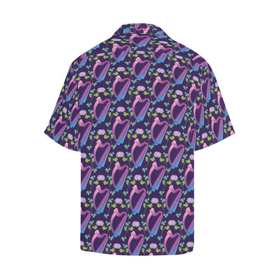 Harp Print Design LKS403 Men's Men's Hawaiian Shirt