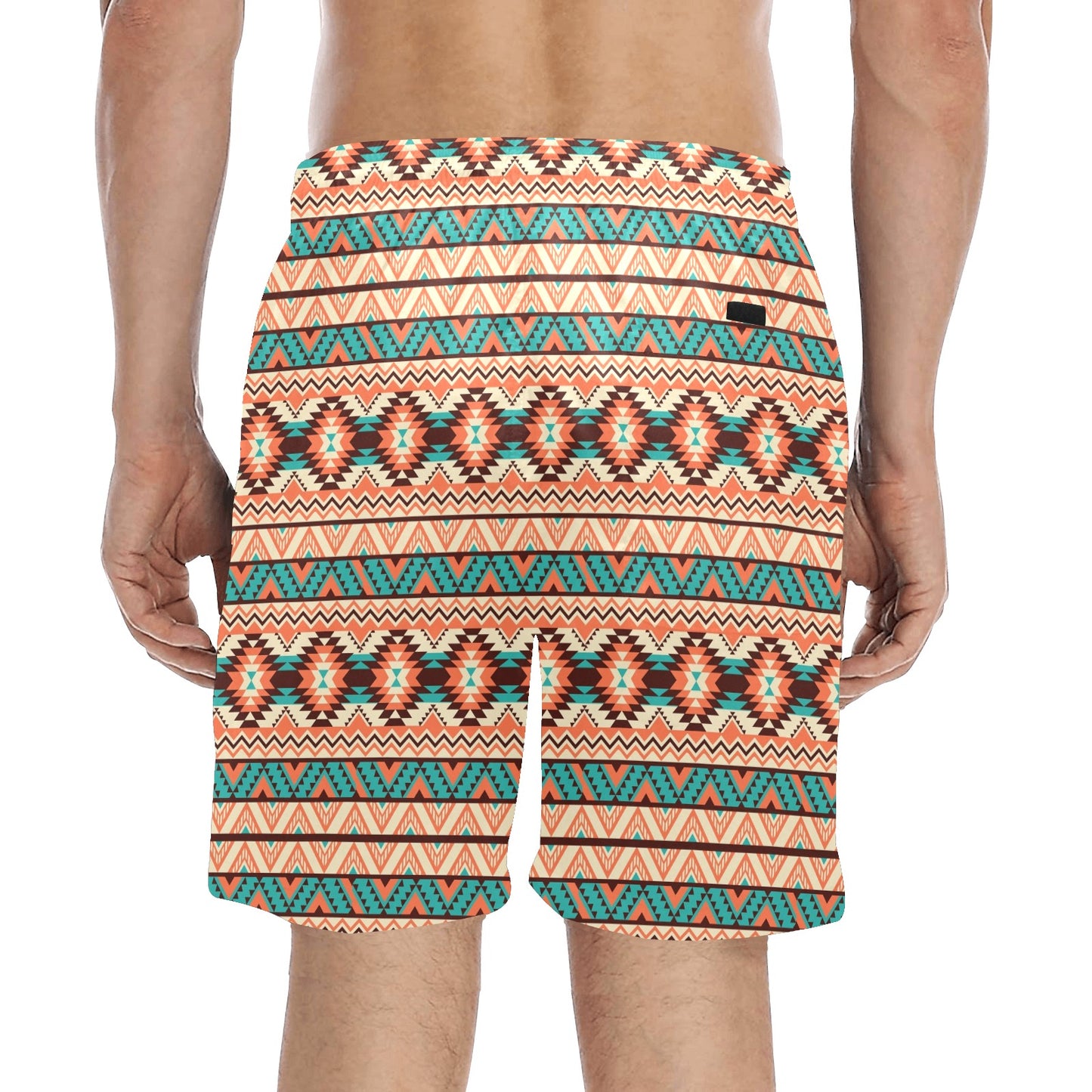 Navajo Western Style Print Pattern Men's Swim Trunks Beach Shorts