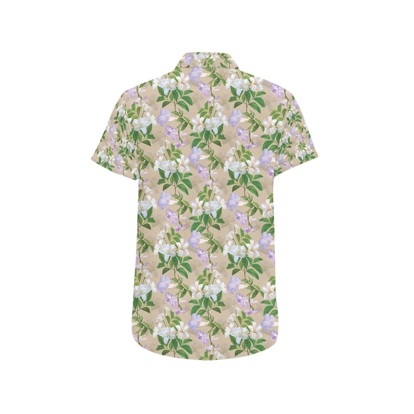 Sampaguita Print Design LKS302 Men Short Sleeve Button Up Shirt