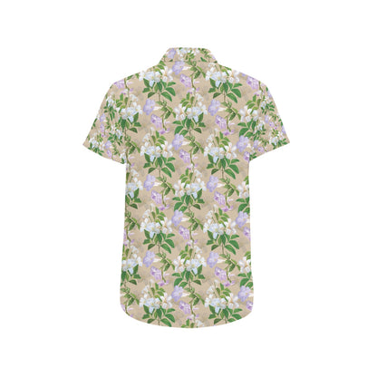 Sampaguita Print Design LKS302 Men Short Sleeve Button Up Shirt