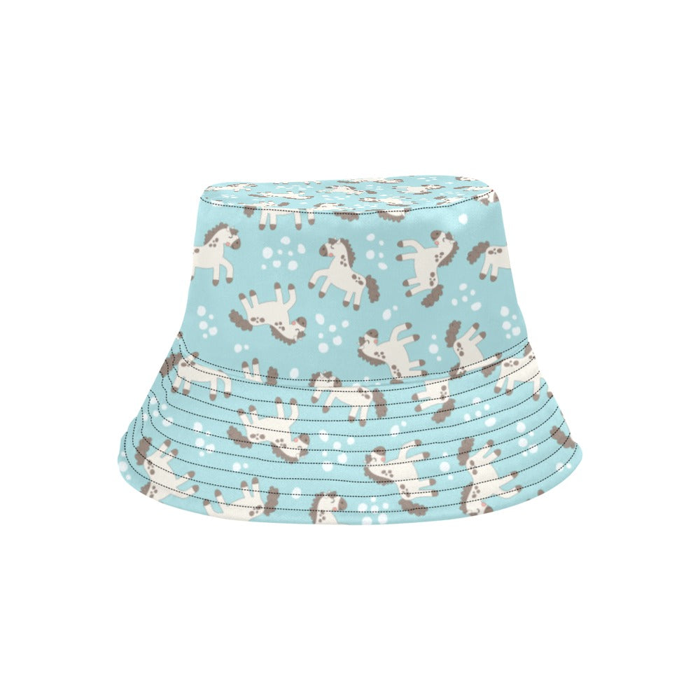 Horse Cute Print Design LKS306 Unisex Bucket Hat