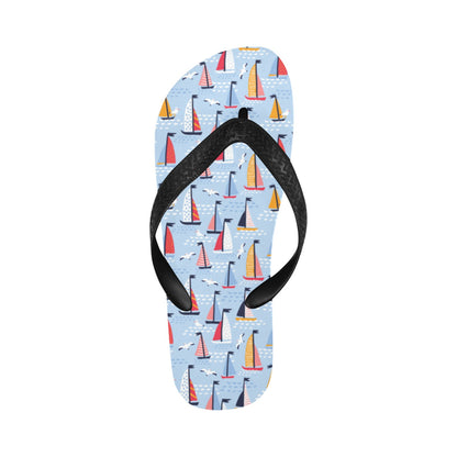 Sailboat Print Design LKS304 Flip Flops