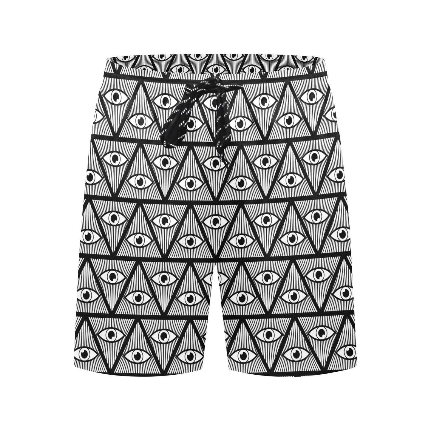 Third Eye Pattern Print Design LKS304 Men's Swim Trunks Beach Shorts