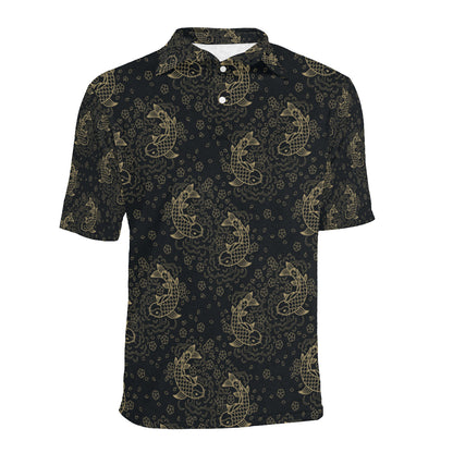 KOI Fish Pattern Print Design 02 Men Polo Shirt