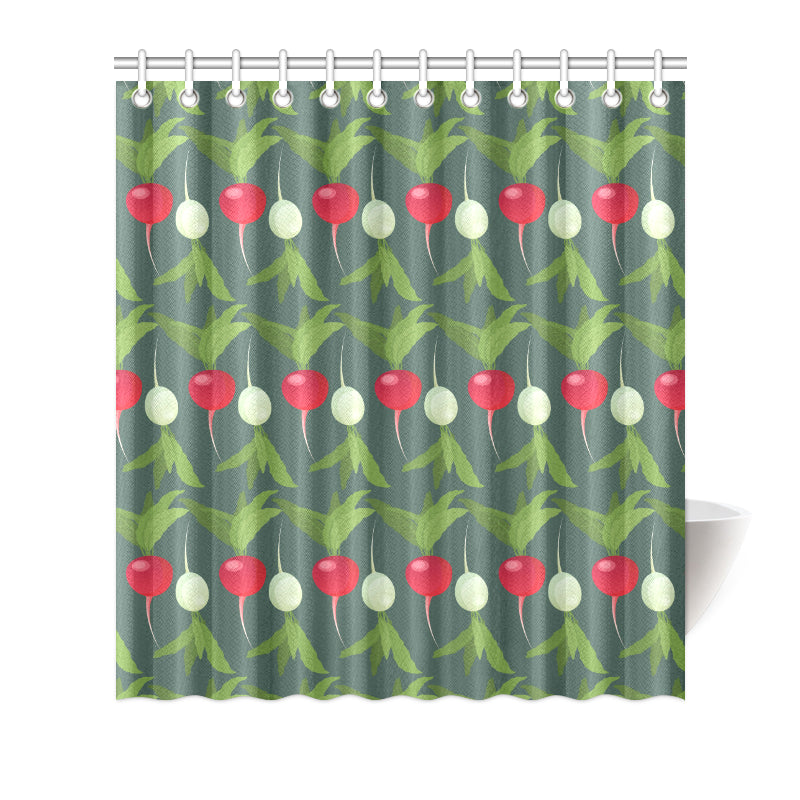 Radish Pattern Print Design A03 Shower Curtain