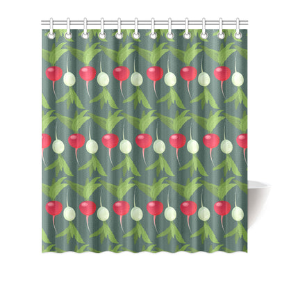 Radish Pattern Print Design A03 Shower Curtain