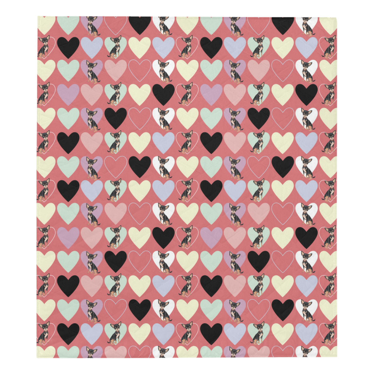 Chihuahua Pattern Print Design 01 Premium Quilt