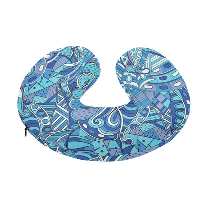 Funky Retro Pattern Print Design A02 U-Shaped Travel Neck Pillow