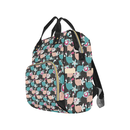 Guinea Fowl Pattern Print Design 03 Diaper Bag Backpack