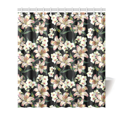 Lily Pattern Print Design LY03 Shower Curtain