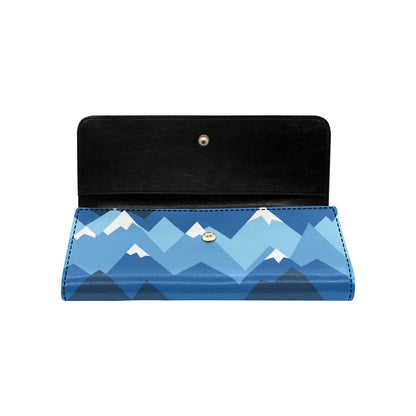 Mountain Pattern Print Design 04 Women's Trifold Wallet