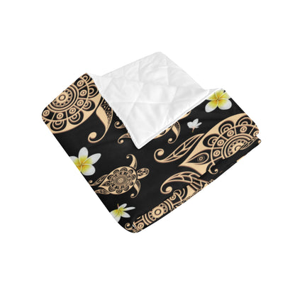 Turtle Polynesian Tribal Hawaiian Premium Quilt