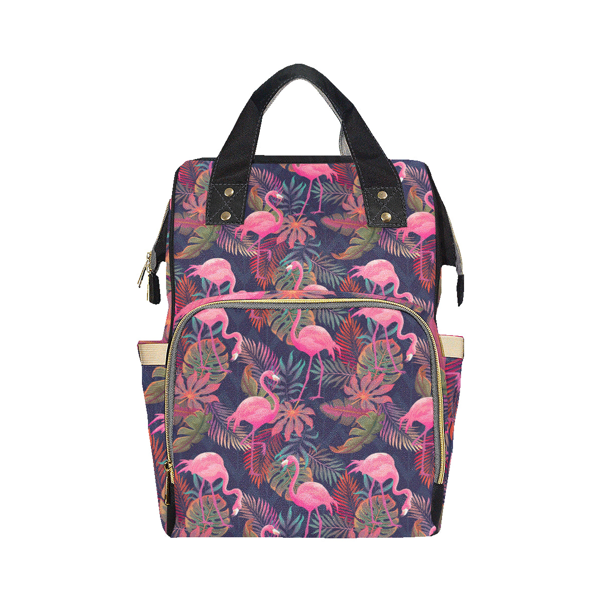 Flamingo Tropical Pattern Diaper Bag Backpack