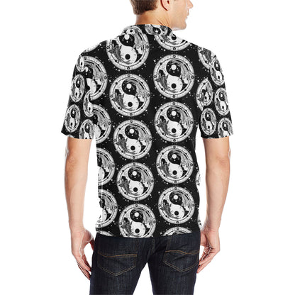 Yin Yang Koi Fish Men Polo Shirt