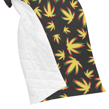 Pot Leaf Pattern Print Design A02 Premium Quilt