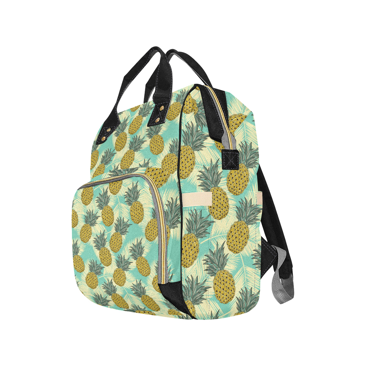 Pineapple Pattern Print Design PP03 Diaper Bag Backpack