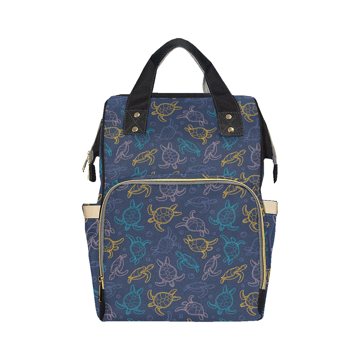 Sea Turtle Baby Print Diaper Bag Backpack