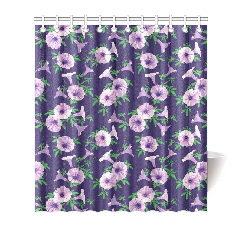 Morning Glory Pattern Print Design MG01 Shower Curtain