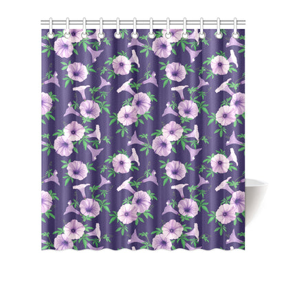 Morning Glory Pattern Print Design MG01 Shower Curtain