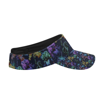 Dragonfly With Floral Print Pattern Unisex Sun Visor