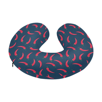 Chilli Pepper Pattern Print Design 03 U-Shaped Travel Neck Pillow