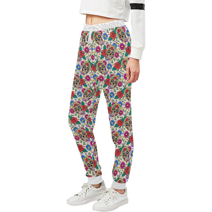 Sugar Skull Colorful Themed Print Unisex Sweatpants
