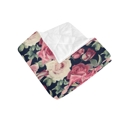 Rose Pattern Print Design RO05 Premium Quilt