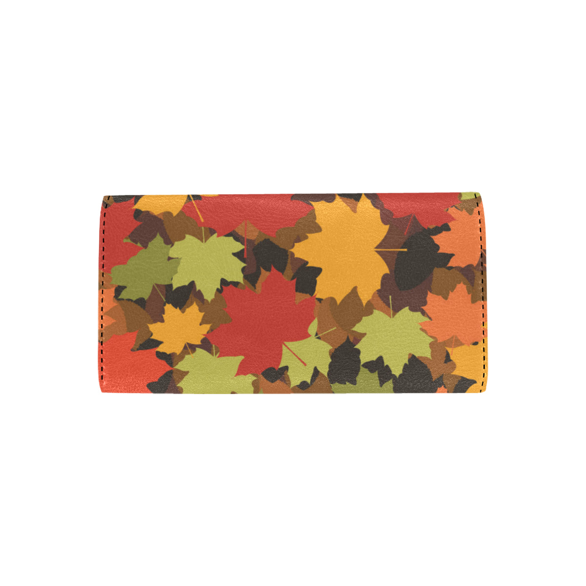 Maple Leaf Pattern Print Design 05 Women's Trifold Wallet