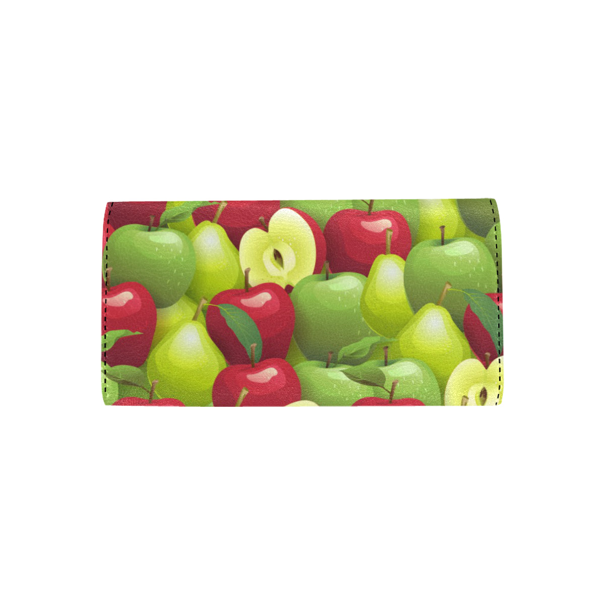 Apple Pattern Print Design AP03 Women's Trifold Wallet