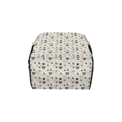 Bear Pattern Print Design 05 Diaper Bag Backpack