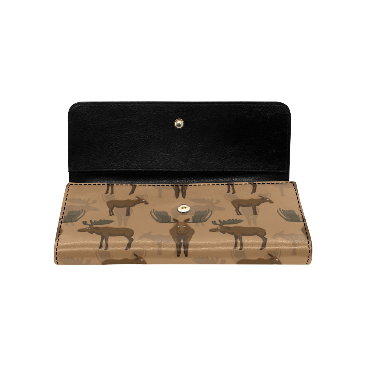 Moose Pattern Print Design 03 Women's Trifold Wallet