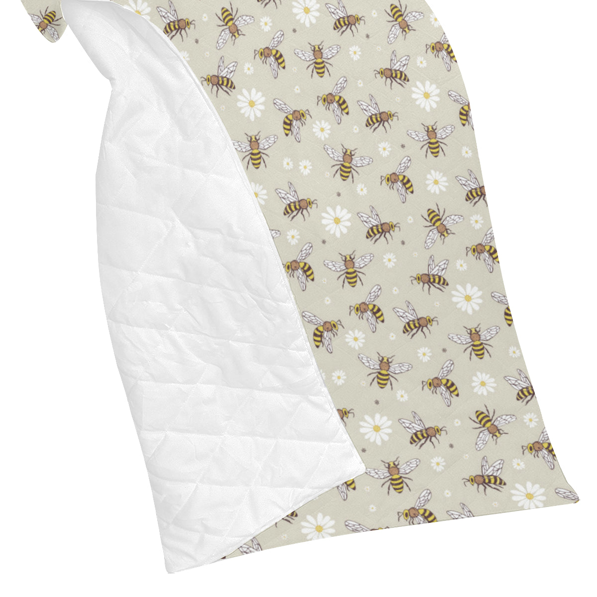 Bee Pattern Print Design 03 Premium Quilt