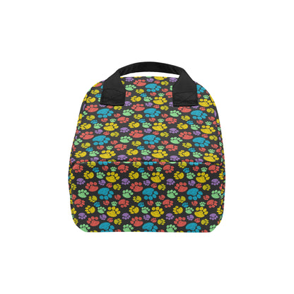 Paw Colorful Print Insulated Lunch Bag