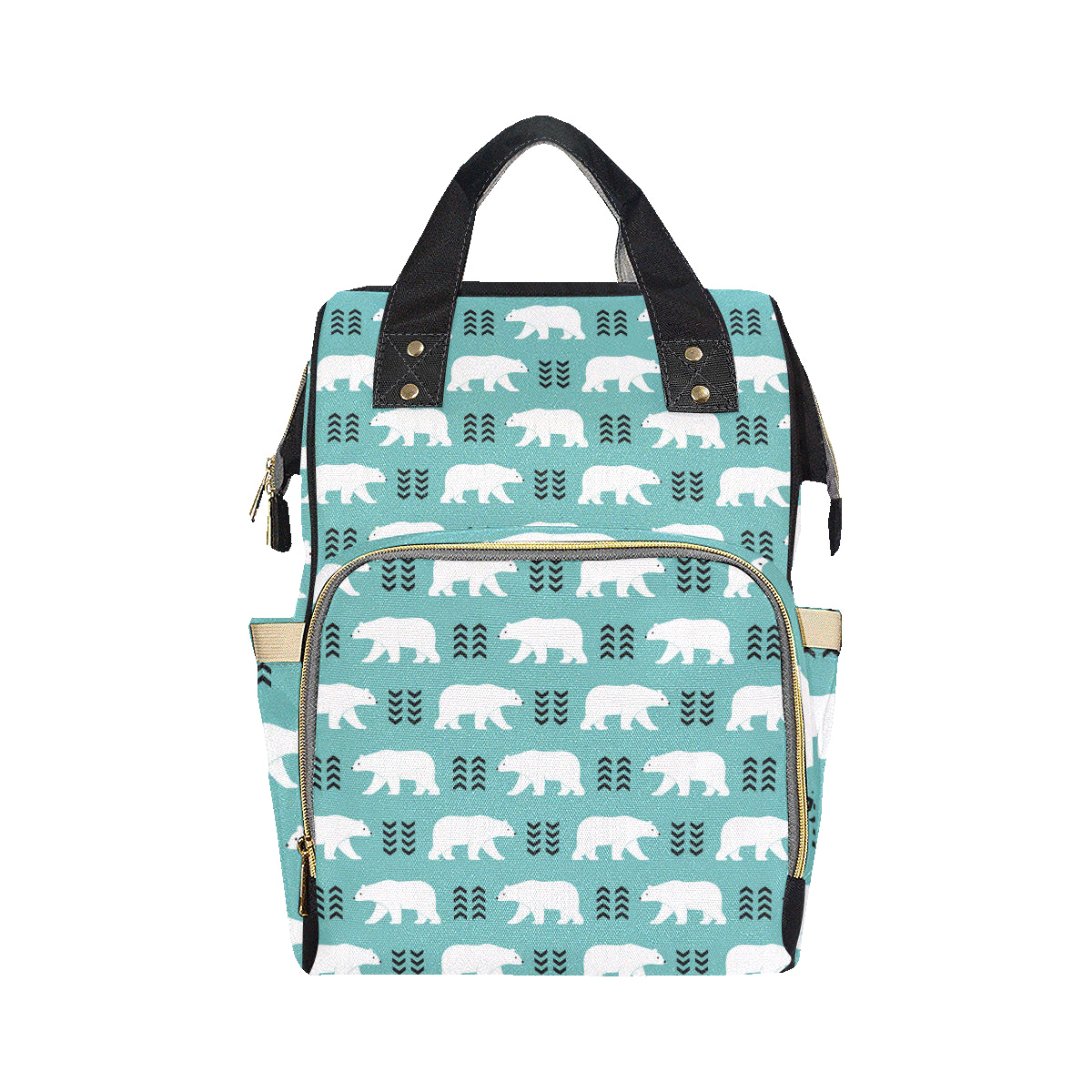 Polar Bear Pattern Print Design A05 Diaper Bag Backpack