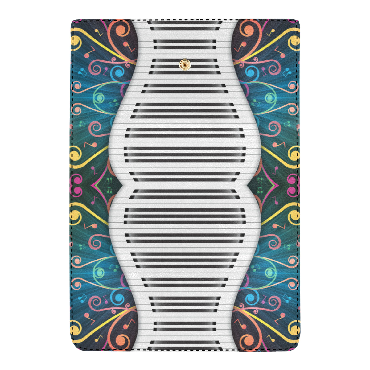 Piano Pattern Print Design 01 Women's Trifold Wallet