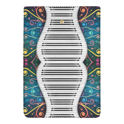 Piano Pattern Print Design 01 Women's Trifold Wallet