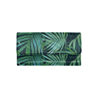 Tropical Flower Pattern Print Design TF011 Women's Trifold Wallet