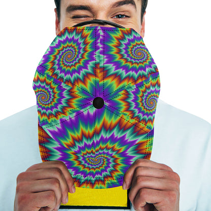 Optical illusion Pulsing fiery spirals Snapback Cap