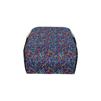 Bowling Pattern Print Design 07 Diaper Bag Backpack