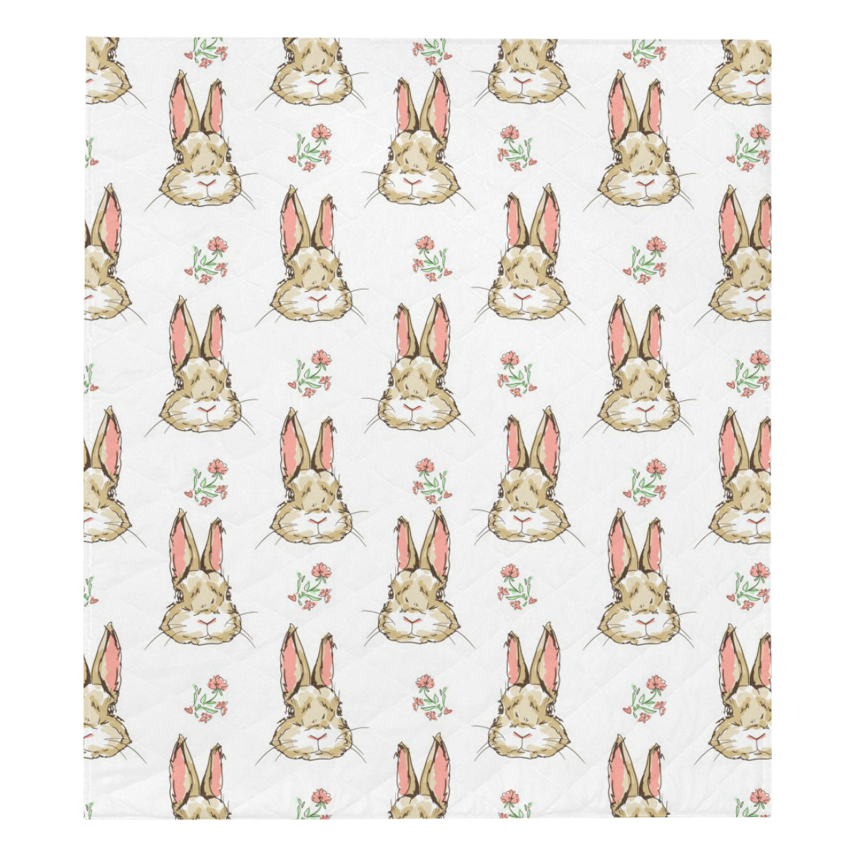 Rabbit Pattern Print Design RB09 Premium Quilt