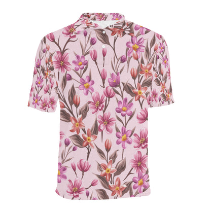 Summer Floral Pattern Print Design SF09 Men Polo Shirt