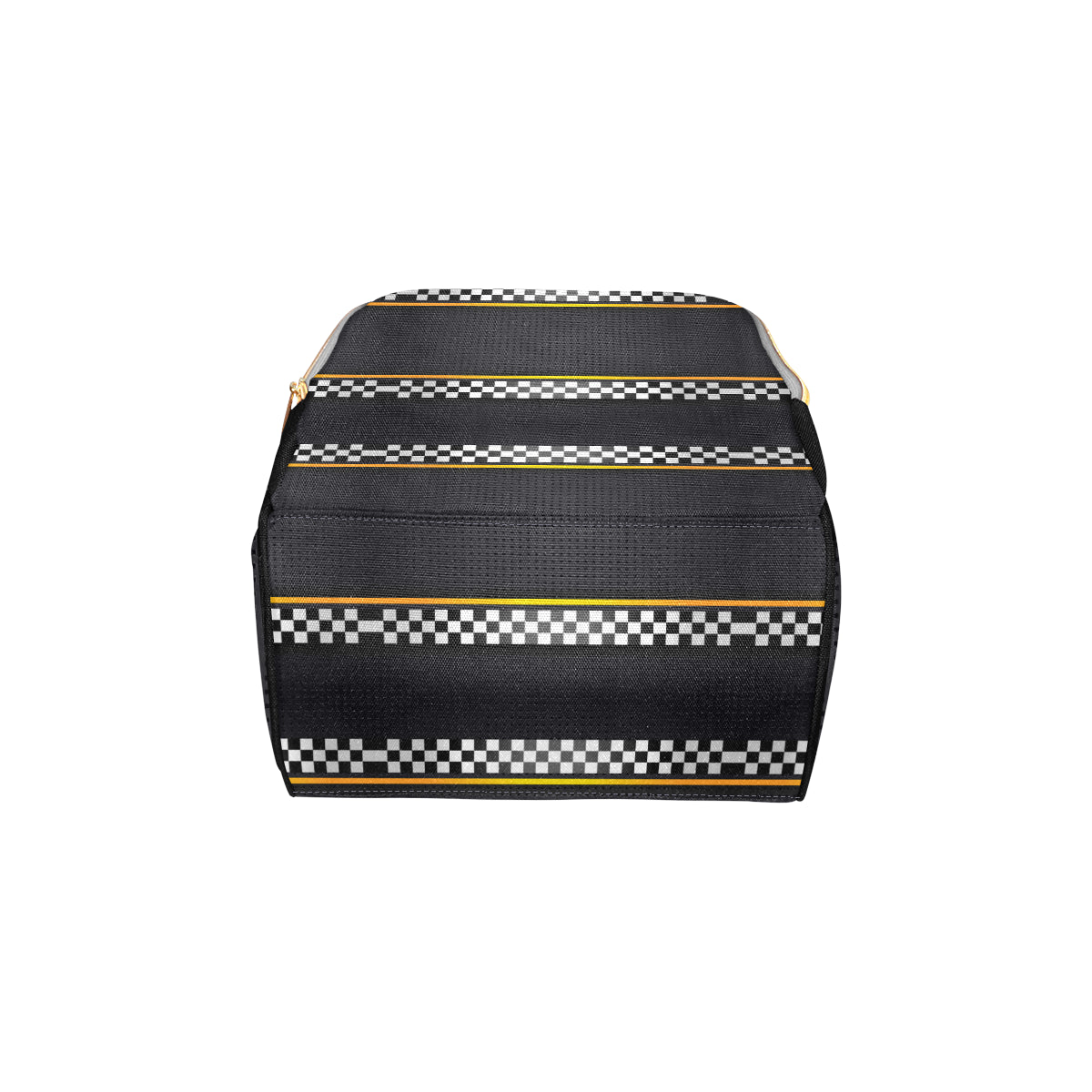 Checkered Flag Yellow Line Style Diaper Bag Backpack