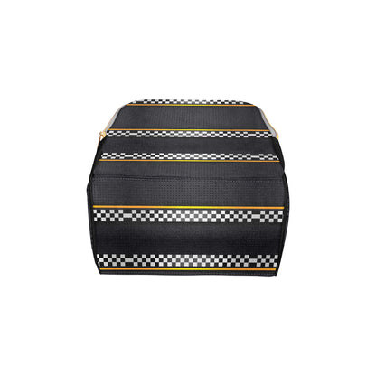Checkered Flag Yellow Line Style Diaper Bag Backpack